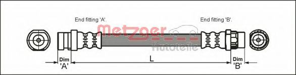 Тормозной шланг METZGER 4111169