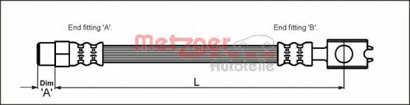Тормозной шланг METZGER 4116226