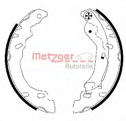 Тормозные колодки барабанные METZGER MG 828