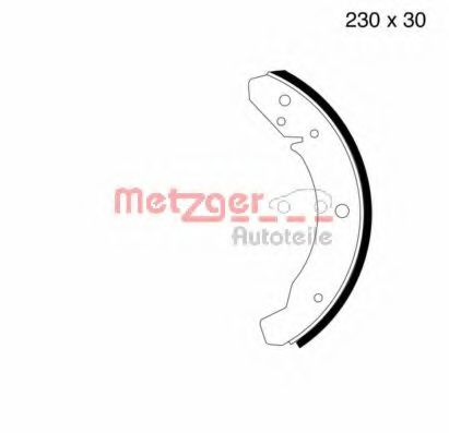 Тормозные колодки барабанные METZGER MG 105