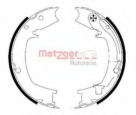 Тормозные колодки барабанные METZGER MG 204