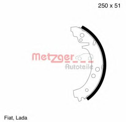 Тормозные колодки барабанные METZGER MG 351