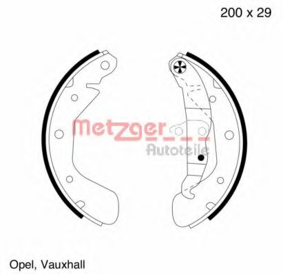 Тормозные колодки барабанные METZGER MG 563