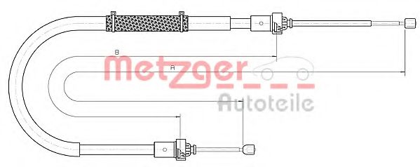 Трос ручного тормоза METZGER 10.6895