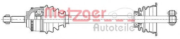 Полуось в сборе METZGER 7210025