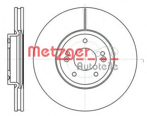 Тормозной диск METZGER 6110210 Тормозной диск METZGER 6110210