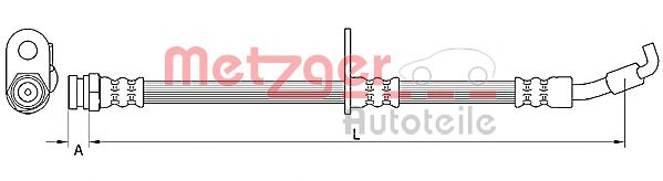 Тормозной шланг METZGER 4110875