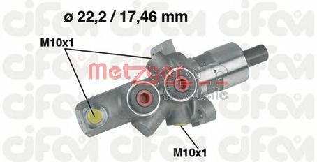 Главный тормозной цилиндр METZGER 202-175