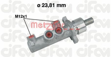 Главный тормозной цилиндр METZGER 202-366