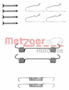 Ремкомплект барабанных колодок METZGER 105-0808