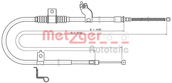 Трос ручного тормоза METZGER 17.2290
