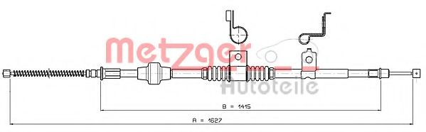 Трос ручного тормоза METZGER 17.2295