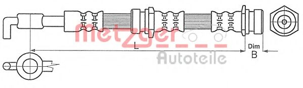 Тормозной шланг METZGER 4114057