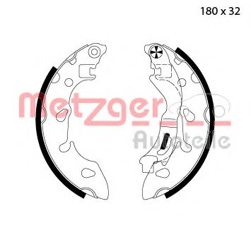 Тормозные колодки барабанные METZGER MG 123