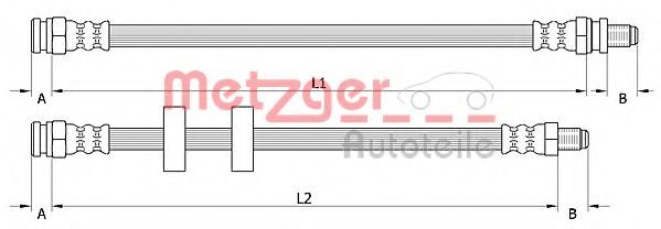 Тормозной шланг METZGER 4110995