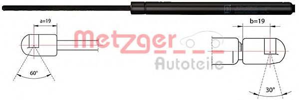 Амортизатор багажника METZGER 2110455