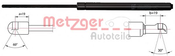 Амортизатор багажника METZGER 2110506
