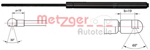 Амортизатор багажника METZGER 2110485