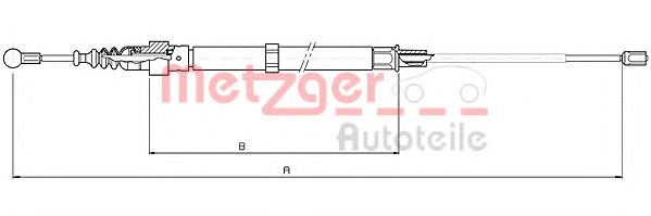 Трос ручного тормоза METZGER 10.7508