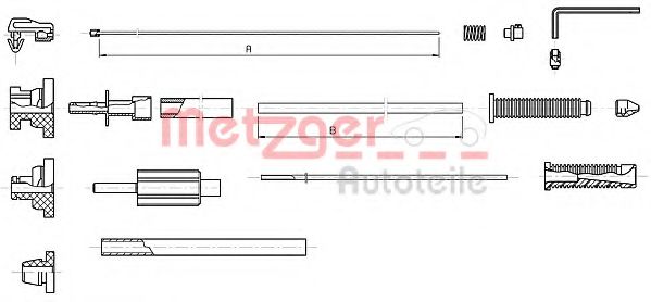 Тросик газа METZGER 10.1179