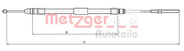 Трос ручного тормоза METZGER 10.4137