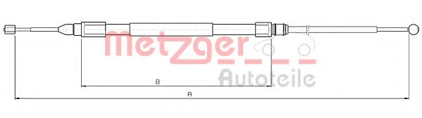 Трос ручного тормоза METZGER 10.4138