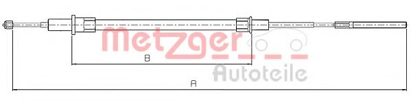 Трос ручного тормоза METZGER 10.4153