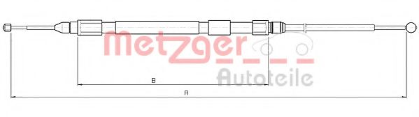 Трос ручного тормоза METZGER 10.4157
