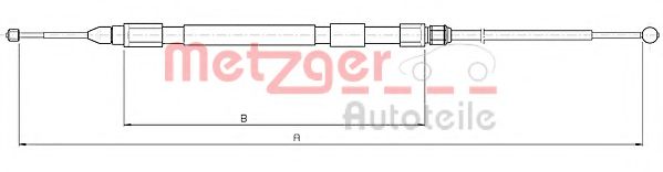 Трос ручного тормоза METZGER 10.4158