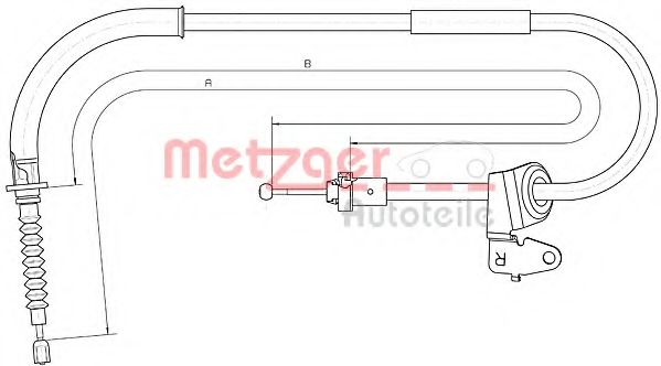 Трос ручного тормоза METZGER 10.4302