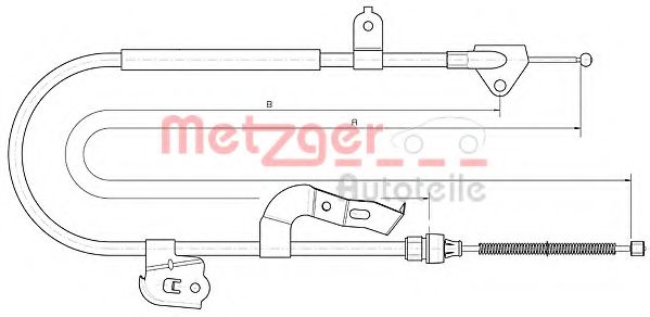 Трос ручного тормоза METZGER 10.4510