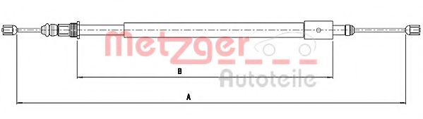 Трос ручного тормоза METZGER 10.4577