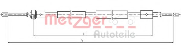 Трос ручного тормоза METZGER 10.4655