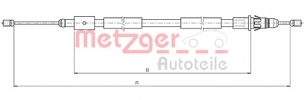 Трос ручного тормоза METZGER 10.4657