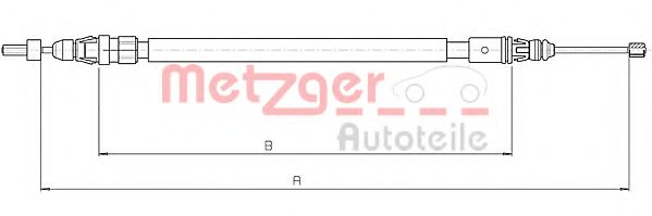 Трос ручного тормоза METZGER 10.4663