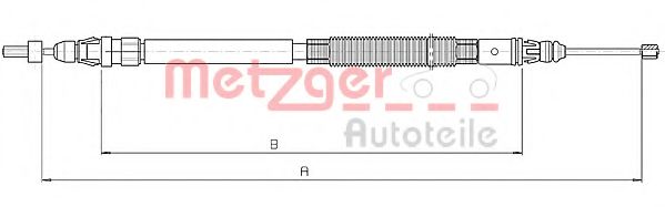 Трос ручного тормоза METZGER 10.4664