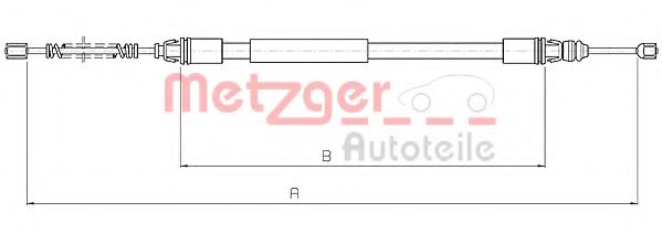 Трос ручного тормоза METZGER 10.4712
