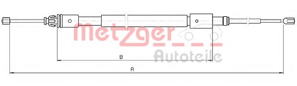 Трос ручного тормоза METZGER 10.4714