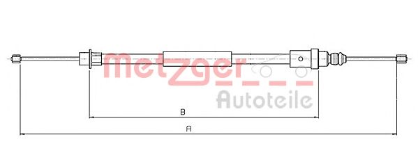 Трос ручного тормоза METZGER 10.6215