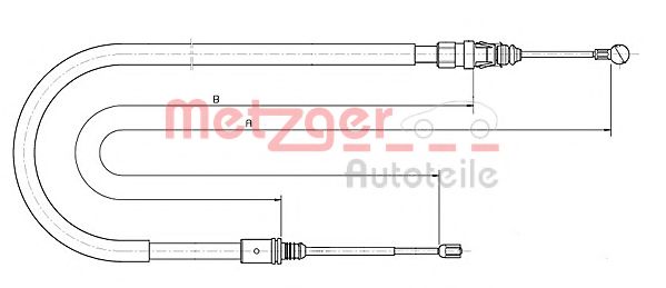 Трос ручного тормоза METZGER 10.6224