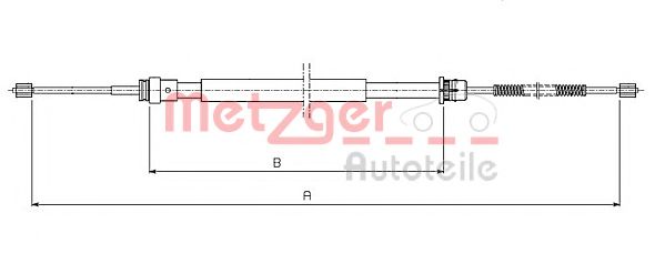 Трос ручного тормоза METZGER 10.6541