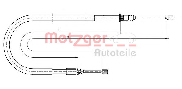 Трос ручного тормоза METZGER 10.6698