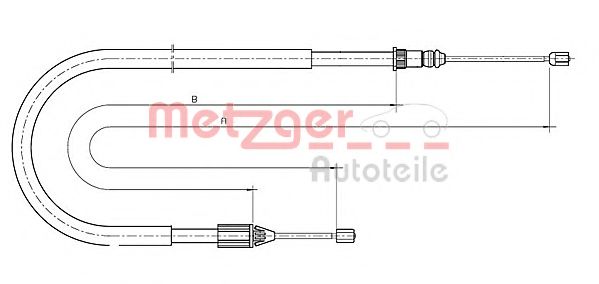 Трос ручного тормоза METZGER 10.6699