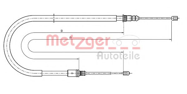 Трос ручного тормоза METZGER 10.6791