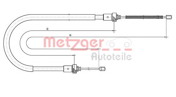 Трос ручного тормоза METZGER 10.6892