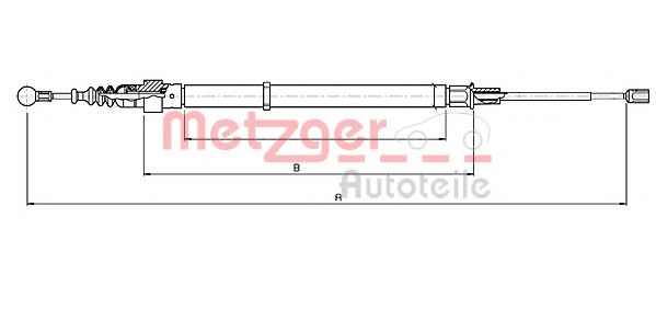 Трос ручного тормоза METZGER 10.7139