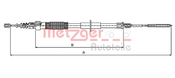 Трос ручного тормоза METZGER 10.7408