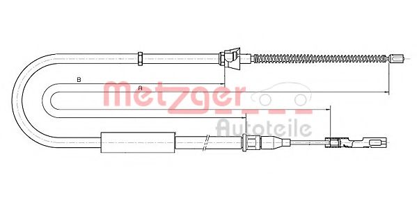 Трос ручного тормоза METZGER 10.7515