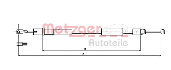 Трос ручного тормоза METZGER 10.9836