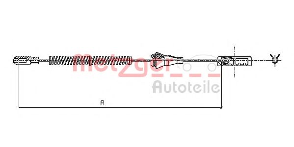 Трос ручного тормоза METZGER 11.5959